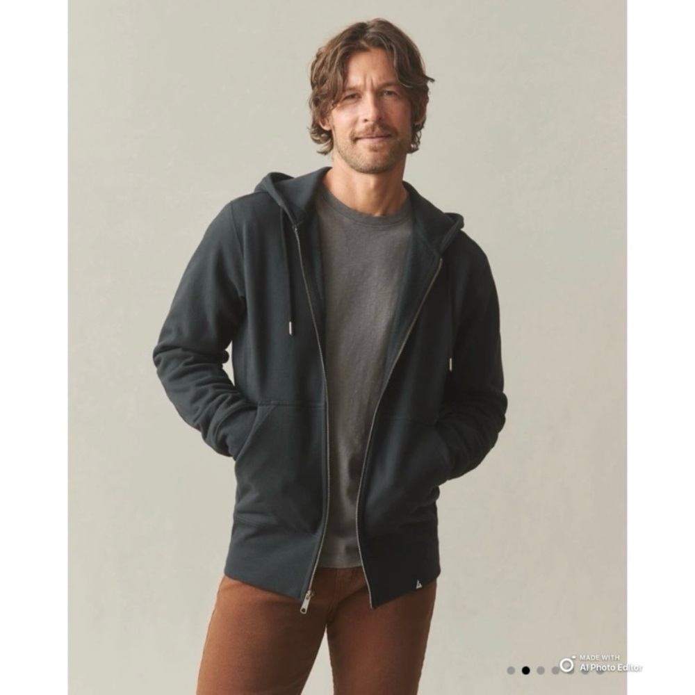 American Giant Black Men’s Full Zip Hoodie Sweatshirt Size Small NWOT